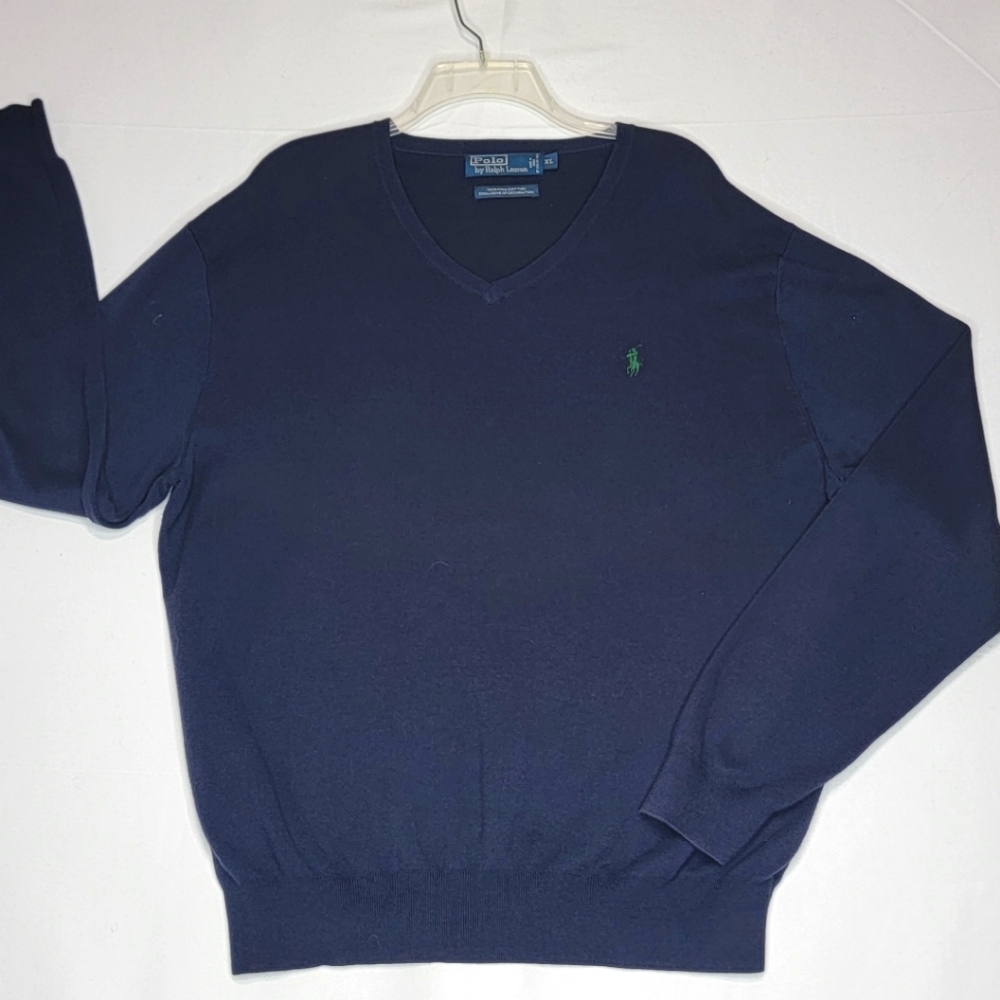 Polo by Ralph Lauren Navy Blue Sweater Size XL.‎ #417